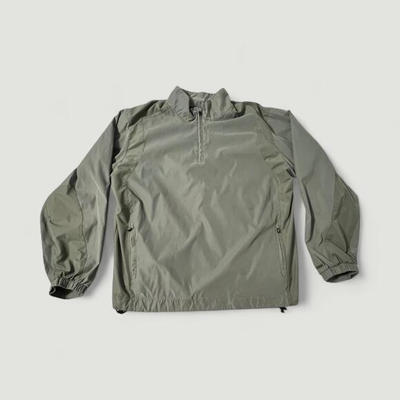 IZOD XFG Golf Pullover Jacket Mens 2XL Olive Green Quarter Zip Windbreaker - Picture 1 of 16